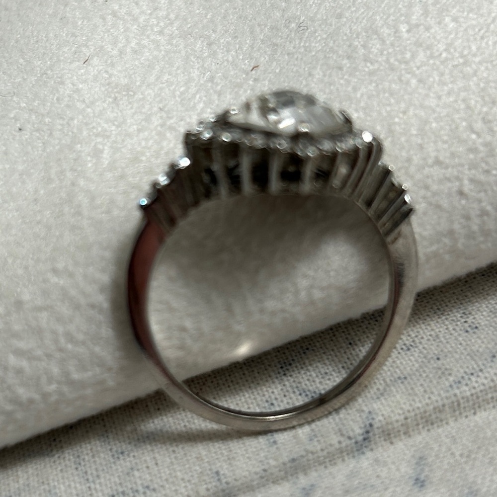Brighton Demantur Ring Clear Crystals Silver Plated Size 9.5 & Cloth Bag - Picture 5 of 11